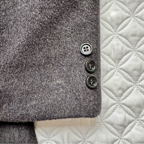 American Male Charcoal Gray Long Wool Cashmere Overcoat Sz L 42 - Picture 12 of 16